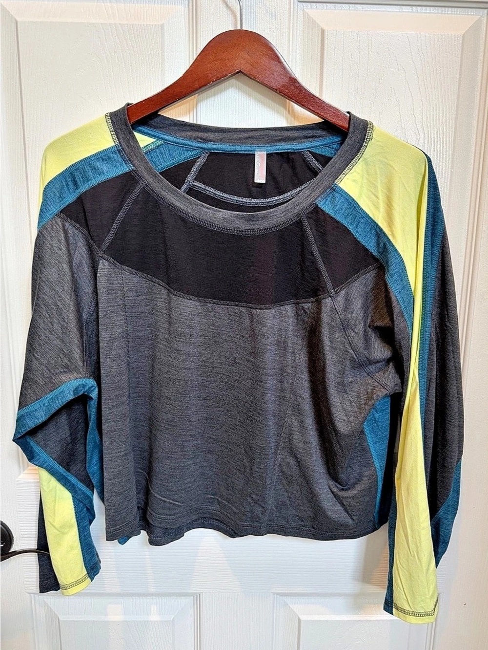 Free People Movement Go For The Goal Long Sleeve Top Color Block Athletic